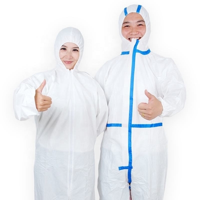 Fluid Proof Waterproof Disposable Protective Coveralls For Medical Clinics