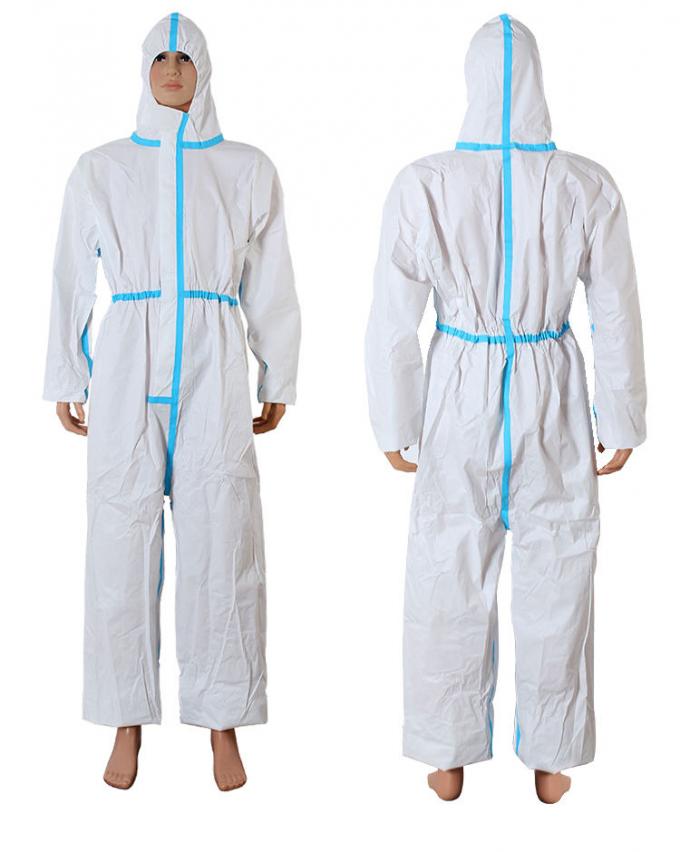 Level 4 Disposable Isolation Coveralls Xl PPE For Biohazard Chemical Protection