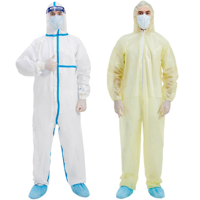 Waterproof Medical Protective Coverall Disposable Clothing PE 70GSM