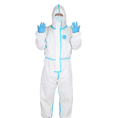 Pp Sf Disposable Medical Protective Coverall Suit With Hood Hospital Doctor Safety