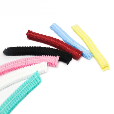 CE ISO Non Woven Surgical Disposable Caps White Strip Clip Bouffant Head Cover Hair Net