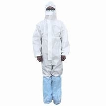 Ppe Coveralls Medical Polypropylene Disposable Suits Front Zipper Elastic Wrists Ankles