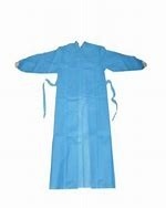 White Blue Disposable Surgical Gowns FDA Medical Non Woven Lab Coat Isolation