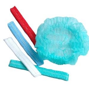 CE ISO Disposable Non-Woven White Strip Clip Caps Bouffant Head Cover Hair Net