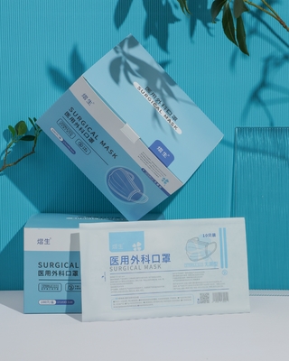 Black Blue 3 Ply Disposable Face Mask Non Woven Mask With Ear Loop Elastic